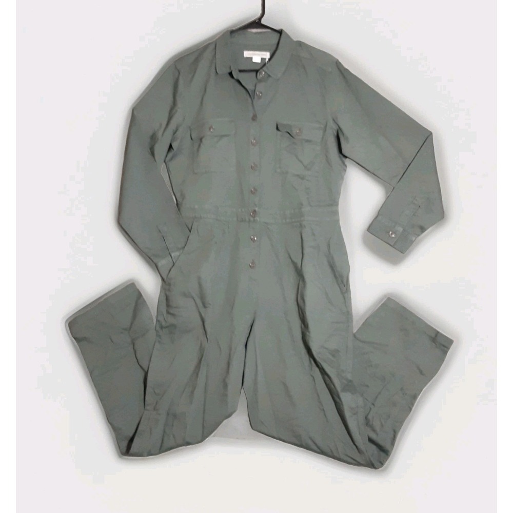 Outerknown S.E.A. Jumpsuit Button Up Long Sleeve Green Sz M